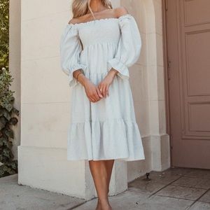 Sage Gingham Midi Dress